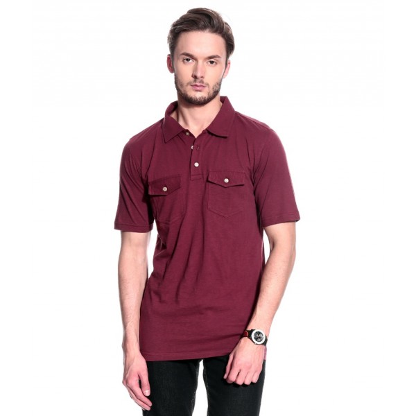 T10 Sports Slub Polo T10000304 (Maroon)